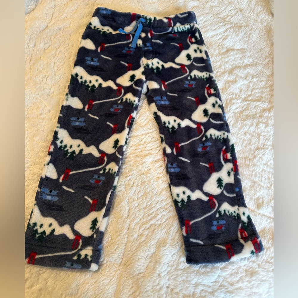 Vineyard Vines Kids fleece Pajama Bottoms - Navy & Red ski scene. Boys size 4T